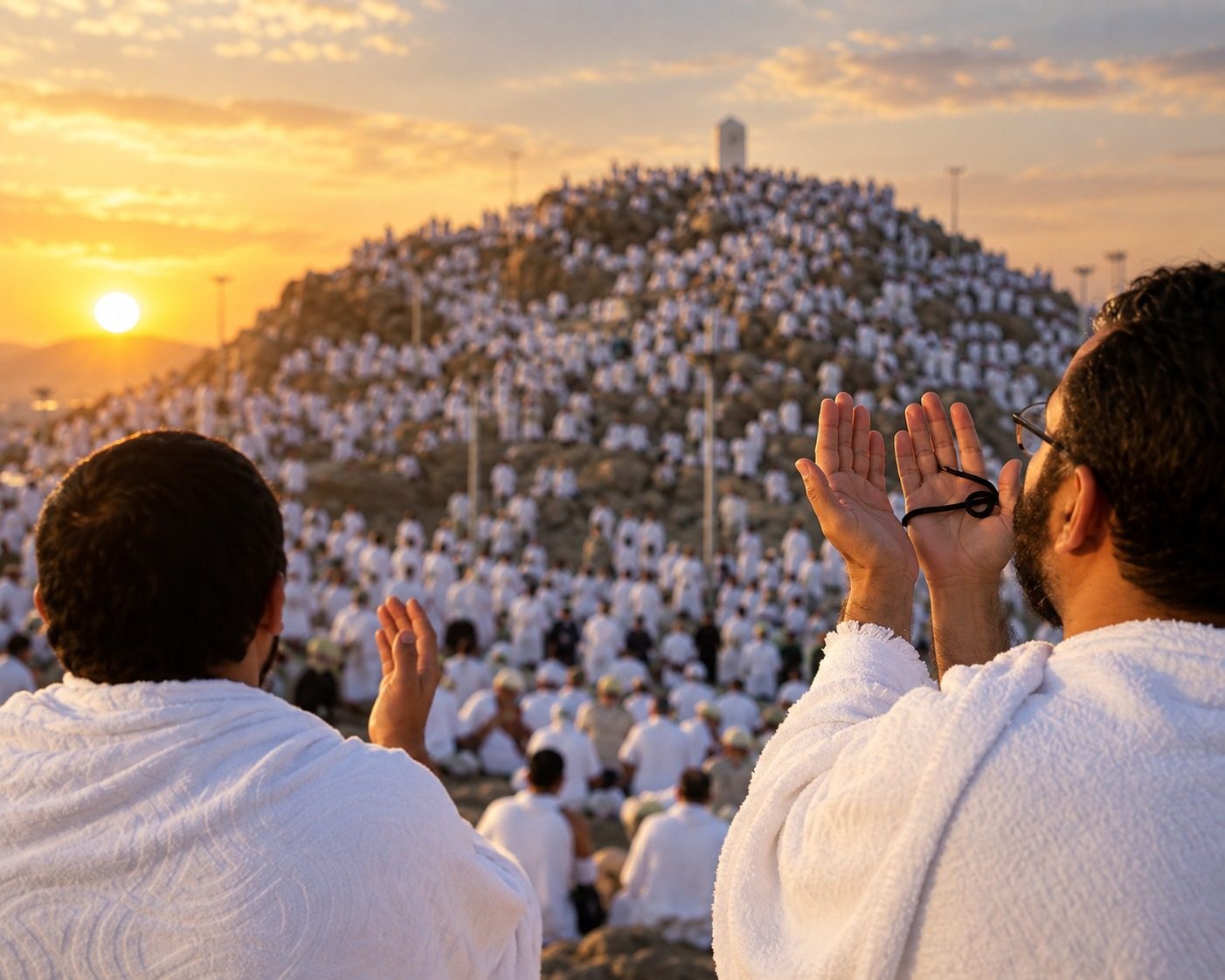 Pilgrims performing Tawaf around the Kaaba